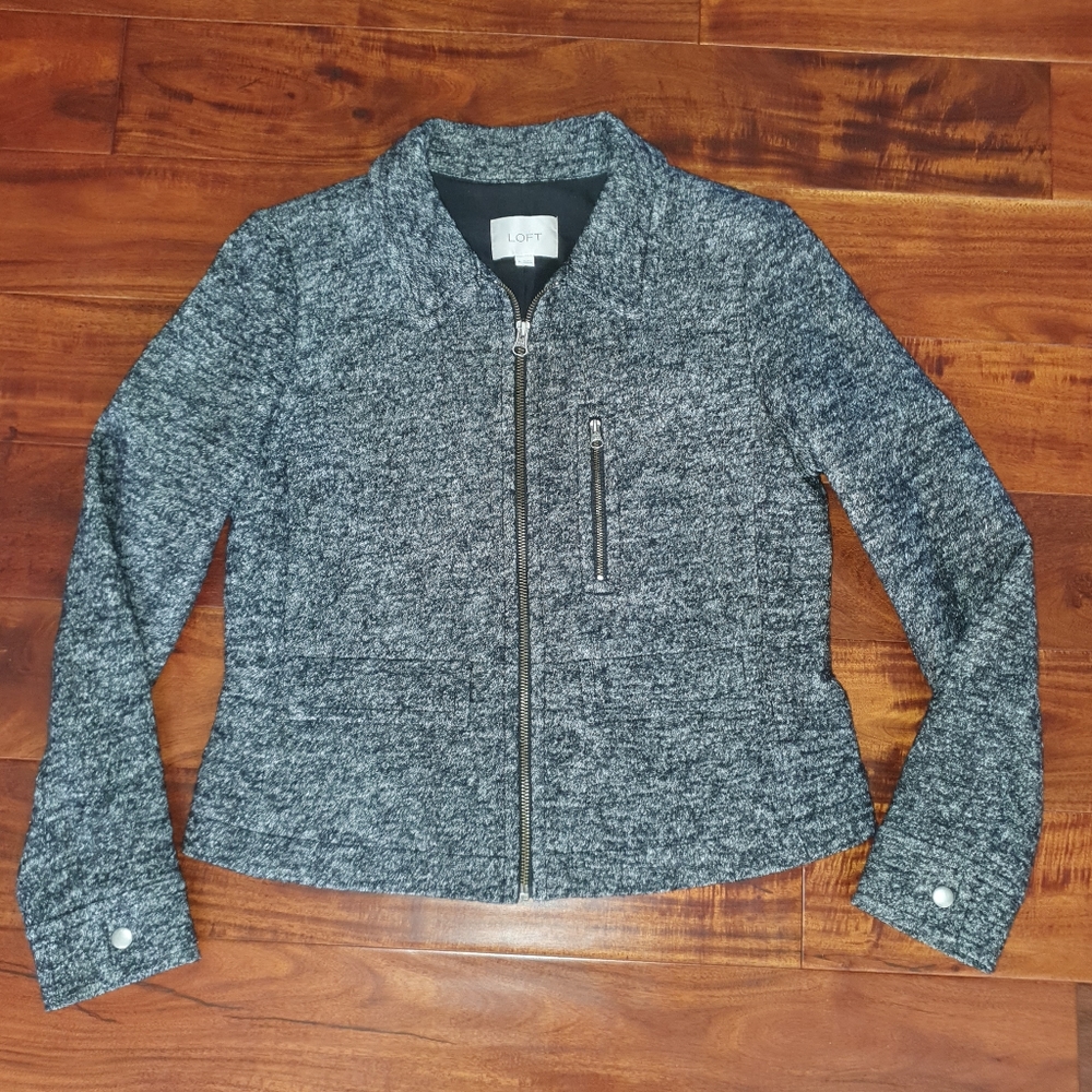 Loft Cropped Boiled Wool Jacket